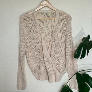 Billabong Open-Knit Wrap Sweater | Soft Beige | Size M